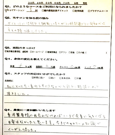 患者様の声