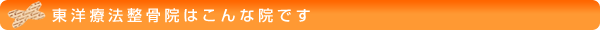 東洋療法整骨院はこんな院です